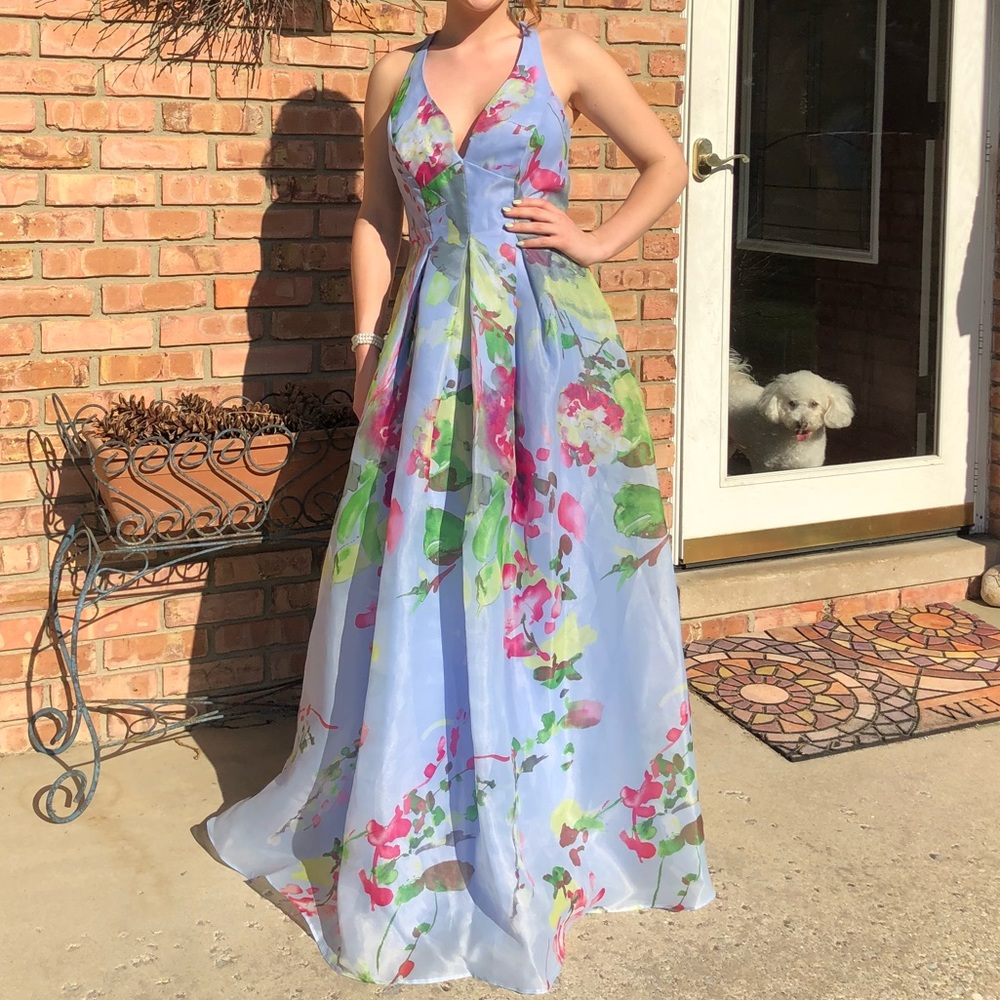 Light blue prom dress